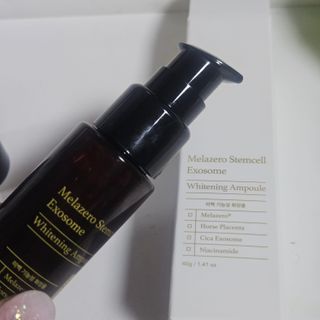 하이브리온 [쿠팡 구매평] 닥터초이스 멜라제로 스템셀 엑소좀 화이트닝 앰플 40g , 1개 — 4.5점을 준 리뷰어가 2025년 2월 올린 사용 사진