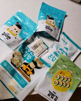 해풀잎 누구나 김밥*1ea [(혼합야채 35g *1ea,  김밥김 (5g, 5ea),  양념간장 (6g, 5ea), 참기름(5g, 2ea)] — 5점을 준 리뷰어가 2022년 5월 올린 사용 사진