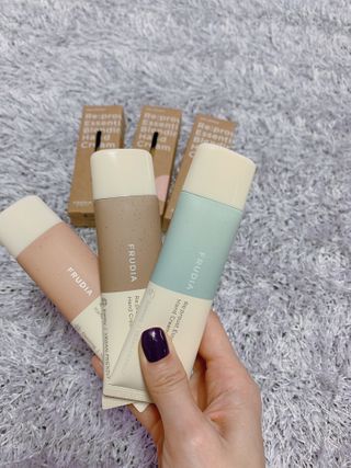 [후르디아] 끈적임 없는 착한성분 비건  핸드크림 3종 — 5점을 준 리뷰어가 2021년 1월 올린 사용 사진