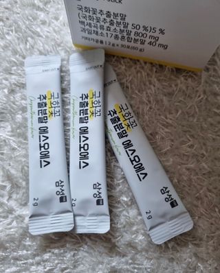 체인미 국화꽃 추출분말 에스오에스 곡류효소 과일채소 17종 혼합 분말 스틱 — 5점을 준 리뷰어가 2022년 1월 올린 사용 사진