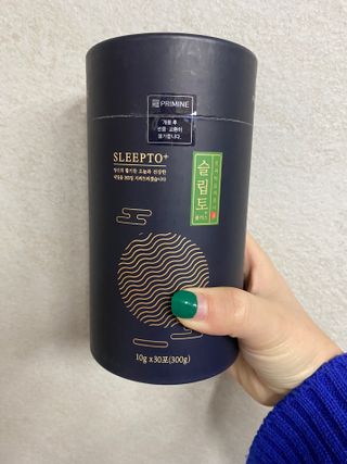 프리마인 자체 기업부설 연구소에서 찾아낸 건강한 수면의 비밀.  슬립토 플러스 30포 — 5점을 준 리뷰어가 2021년 10월 올린 사용 사진