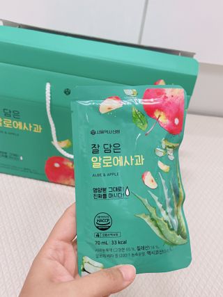 서울약사신협 잘 담은 알로애사과_70ml x 30포 — 5점을 준 리뷰어가 2021년 10월 올린 사용 사진
