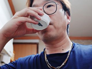 30초 후 눈으로 확인하는 헬리덴티 프라글린스 가글 — 4.5점을 준 리뷰어가 2021년 6월 올린 사용 사진