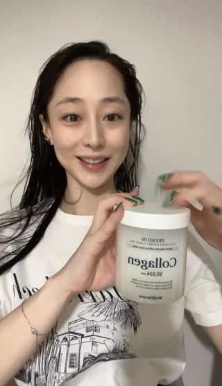웰더마 프리미엄 콜라겐 하이드로 토너 패드 60매/1개 — 5점을 준 리뷰어가 2025년 7월 올린 사용 사진