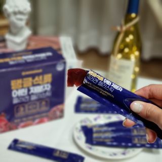 참앤들황토농원 맛있게 탱글탱글! 탱글석류 어린저분자 콜라겐 젤리스틱 1박스 ♥총 50포♥ — 5점을 준 리뷰어가 2023년 2월 올린 사용 사진