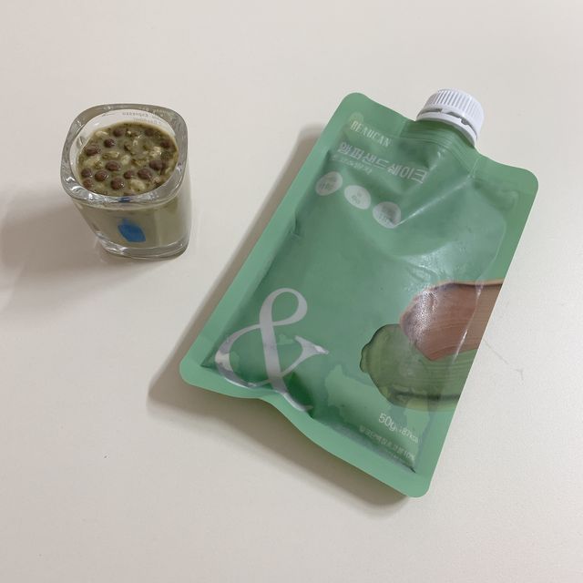 [뷰캔] 건강한 식사대용 앰퍼샌드 단백질 쉐이크 초코&말차 50g 리뷰 사진