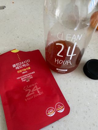 클린24시간 레드박스 1BOX(5포) + 전용보틀(500ml) — 5점을 준 리뷰어가 2024년 1월 올린 사용 사진