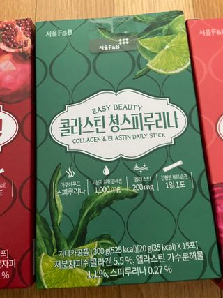 서울에프엔비 콜라스틴 3종 뷰티젤리스틱 45입 [ABC핏 15입 /  석류핏 15입 / 청스피루리나 15입] — 5점을 준 리뷰어가 2021년 9월 올린 사용 사진
