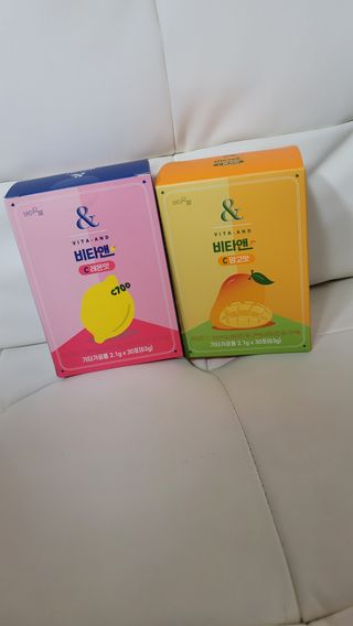 비타앤C 레몬맛, 망고맛 — 5점을 준 리뷰어가 2021년 6월 올린 사용 사진