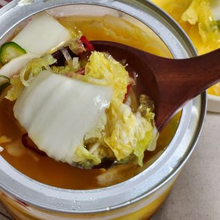 셰프애찬 단호박 백김치 1kg — 4점을 준 리뷰어가 2022년 10월 올린 사용 사진