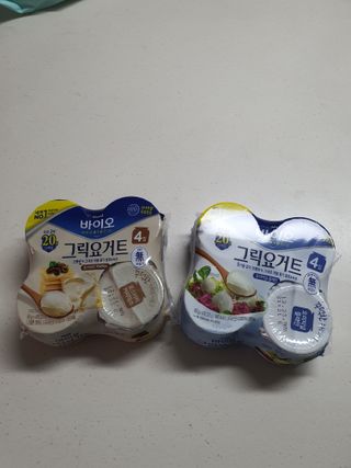 매일바이오 그릭요거트 오리지널 플레인 4개, 로스터리 커피믹스 4개 — 4점을 준 리뷰어가 2021년 12월 올린 사용 사진