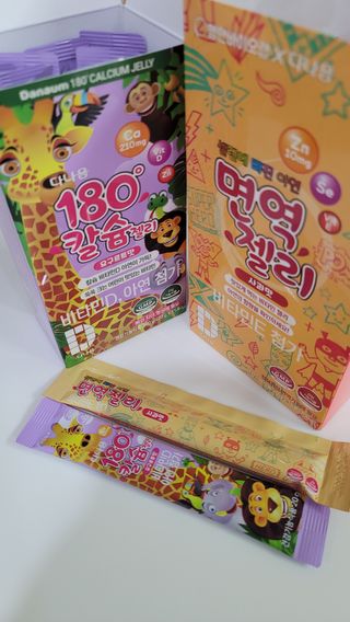 다나음 180도 칼슘젤리+아연면역젤리 — 5점을 준 리뷰어가 2022년 1월 올린 사용 사진