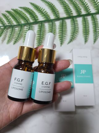 랑팡 EGF+FGF 10ppm 리포좀 앰플 원액 10ml — 5점을 준 리뷰어가 2021년 11월 올린 사용 사진