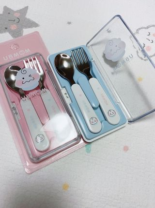 유비맘 스푼포크 케이스 세트 1+1 _컬러랜덤 발송 — 5점을 준 리뷰어가 2021년 1월 올린 사용 사진