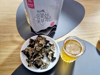 오봉산꽃부각 [만나식품] 오봉산 꽃부각 3가지 맛(오리지널, 새우맛, 매운고추맛) — 4.5점을 준 리뷰어가 2022년 12월 올린 사용 사진