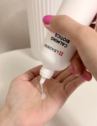 리더스코스메틱 리더스 카밍 바이오틱스 #1등 진정 기획세트 [에센스 워터150ml + 크림 마스크80ml] — 3.5점을 준 리뷰어가 2022년 8월 올린 사용 사진