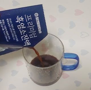 참앤들황토농원 국내산 흑염소를 정성스럽게 담은, 프리미엄 흑염소 진액 70ml x 30포 1박스 — 5점을 준 리뷰어가 2023년 1월 올린 사용 사진