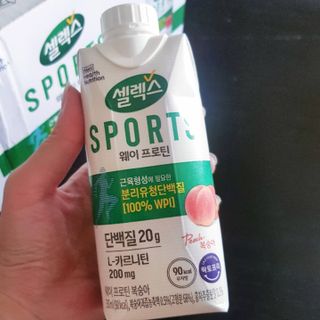 셀렉스스포츠 셀렉스 스포츠 웨이 프로틴 복숭아_ 330ml x 12팩 — 5점을 준 리뷰어가 2021년 7월 올린 사용 사진