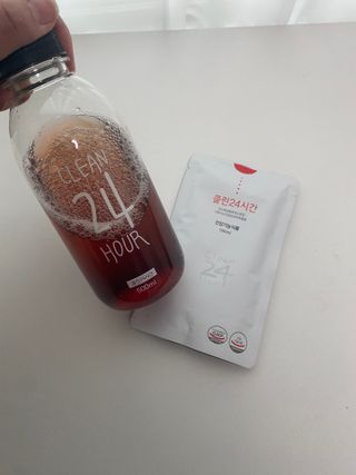 클린24시간 1BOX(5포) + 전용보틀(500ml) — 5점을 준 리뷰어가 2022년 12월 올린 사용 사진