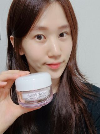 랑스레 매직피치 화이트닝 파워 화이트닝크림 — 5점을 준 리뷰어가 2021년 5월 올린 사용 사진