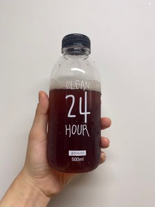 클린24시간 1BOX(5포) + 전용보틀(500ml) — 4.5점을 준 리뷰어가 2022년 7월 올린 사용 사진