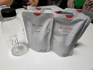 클린24시간 1BOX(5포) + 전용보틀(500ml) — 5점을 준 리뷰어가 2022년 8월 올린 사용 사진