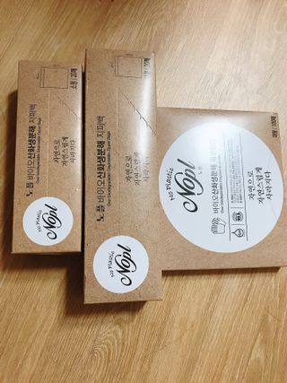 노플(NOPL) 노플 친환경 바이오 산화 생분해  항균 일회용 위생 비닐장갑 100매 + 지퍼백 소형, 대형 — 5점을 준 리뷰어가 2021년 10월 올린 사용 사진