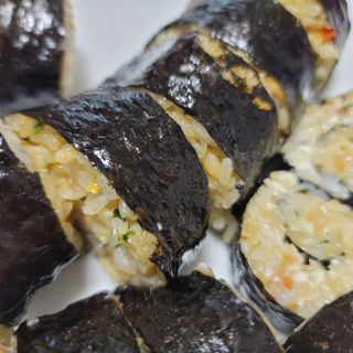 해풀잎 누구나 김밥*1ea [(혼합야채 35g *1ea,  김밥김 (5g, 5ea),  양념간장 (6g, 5ea), 참기름(5g, 2ea)] — 5점을 준 리뷰어가 2022년 7월 올린 사용 사진