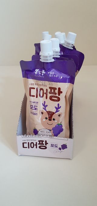 [몸엔용] 우리 아이 건강간식, 달콤한 녹용곤약젤리 디어팡 4종 — 5점을 준 리뷰어가 2021년 8월 올린 사용 사진