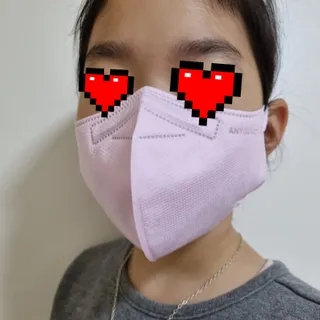 애니가드키즈 새부리형  소형L 5컬러 각 10매입 [크리미베이지, 코튼핑크, 블루레이크, 페일로즈, 민트그린] — 5점을 준 리뷰어가 2022년 2월 올린 사용 사진