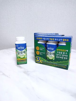 LIVE 매일바이오 알로에 드링킹 요거트 — 4.5점을 준 리뷰어가 2022년 4월 올린 사용 사진