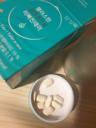 체인미 엘라스틴 콜라겐으로 이뻐진데이 500mg x 30정 — 5점을 준 리뷰어가 2021년 12월 올린 사용 사진