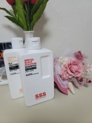 트리플에스 탈모 샴푸 275ml + 실크 트리트먼트 275ml — 4점을 준 리뷰어가 2021년 2월 올린 사용 사진