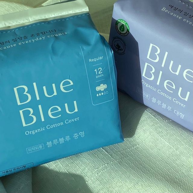 블루블루 유기농 순면 커버 생리대 리뷰 사진
