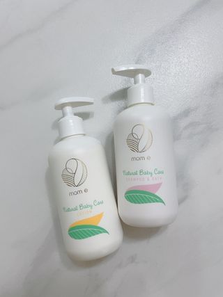 mom e 맘이 내추럴 베이비 케어 샴푸앤바스+로션 — 4점을 준 리뷰어가 2021년 1월 올린 사용 사진