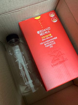클린24시간 레드박스 1BOX(5포) + 전용보틀(500ml) — 5점을 준 리뷰어가 2024년 1월 올린 사용 사진