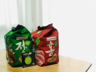 [풀무원] 자연은맛있다 정면, 백면, 홍면  세트 — 5점을 준 리뷰어가 2021년 4월 올린 사용 사진