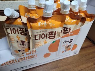 [몸엔용] 우리 아이 건강간식, 달콤한 녹용곤약젤리 디어팡 4종 — 4점을 준 리뷰어가 2021년 8월 올린 사용 사진