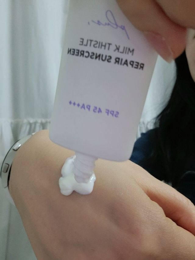 바노바기 밀크씨슬 리페어 시카 선스크린 플러스 50ml 리뷰 사진