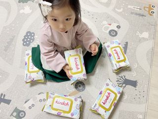 킨도 아기 물티슈 골드 일반형 — 5점을 준 리뷰어가 2021년 12월 올린 사용 사진