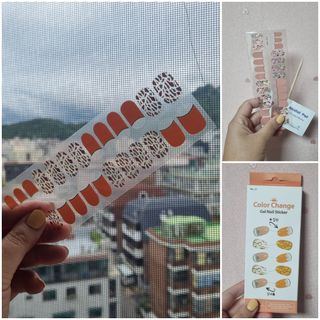 [네일가게] 햇빛에 닿으면 색이 변하는 신기한 햇살 반전 네일스티커_B — 5점을 준 리뷰어가 2021년 8월 올린 사용 사진