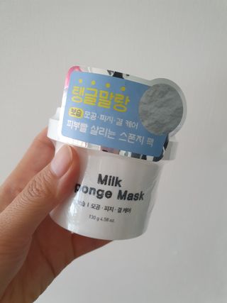 리더스코스메틱 리더스 밀크 스폰지 마스크 — 5점을 준 리뷰어가 2021년 9월 올린 사용 사진
