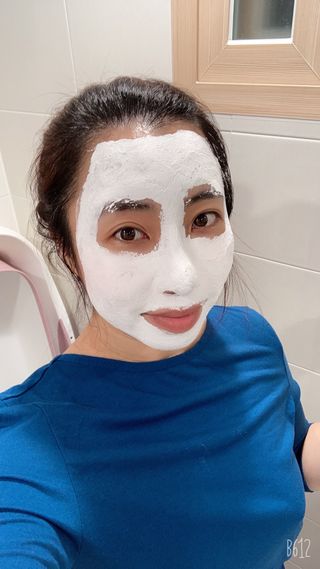 리더스코스메틱 리더스 밀크 스폰지 마스크 — 5점을 준 리뷰어가 2021년 2월 올린 사용 사진