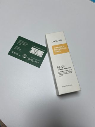나나스킨 캐모마일아쿠아수딩토너 — 4점을 준 리뷰어가 2021년 3월 올린 사용 사진