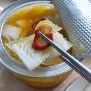 셰프애찬 단호박 백김치 1kg — 5점을 준 리뷰어가 2022년 10월 올린 사용 사진