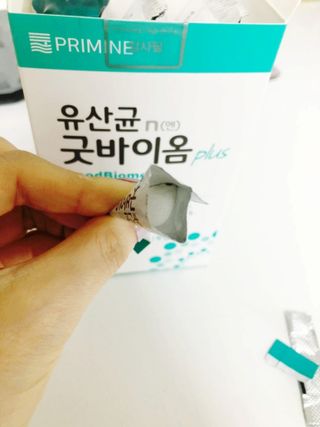 프리마인 유산균 국가지정연구소 선정, 살아있는 생유산균 200억 마리의 힘. 유산균n굿바이옴플러스 — 5점을 준 리뷰어가 2022년 4월 올린 사용 사진