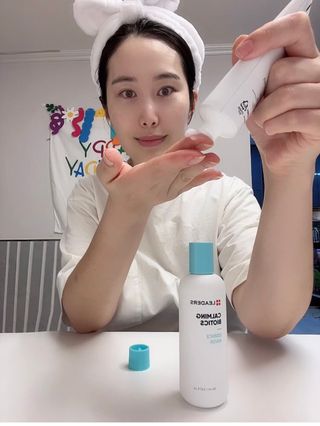 리더스코스메틱 리더스 카밍 바이오틱스 #1등 진정 기획세트 [에센스 워터150ml + 크림 마스크80ml] — 4.5점을 준 리뷰어가 2022년 9월 올린 사용 사진