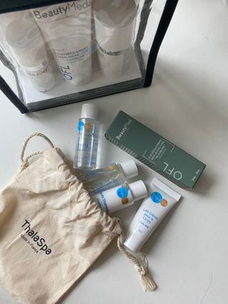 프랑스 뷰티메드 OFL 리밸런싱 케어 3종 키트 (OFL세럼 30ml & 딸라스파 어메니티 4종 증정) — 5점을 준 리뷰어가 2022년 9월 올린 사용 사진