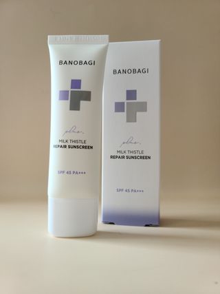 바노바기 코스메틱 바노바기 밀크씨슬 리페어 시카 선스크린 플러스 50ml — 5점을 준 리뷰어가 2023년 3월 올린 사용 사진