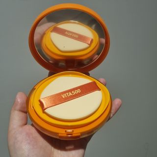 광동생활건강 MF[광동] 비타500✨주름개선·미백·SPF50+🌞퍼펙트쉴드 빅 선쿠션 본품 — 5점을 준 리뷰어가 2024년 5월 올린 사용 사진